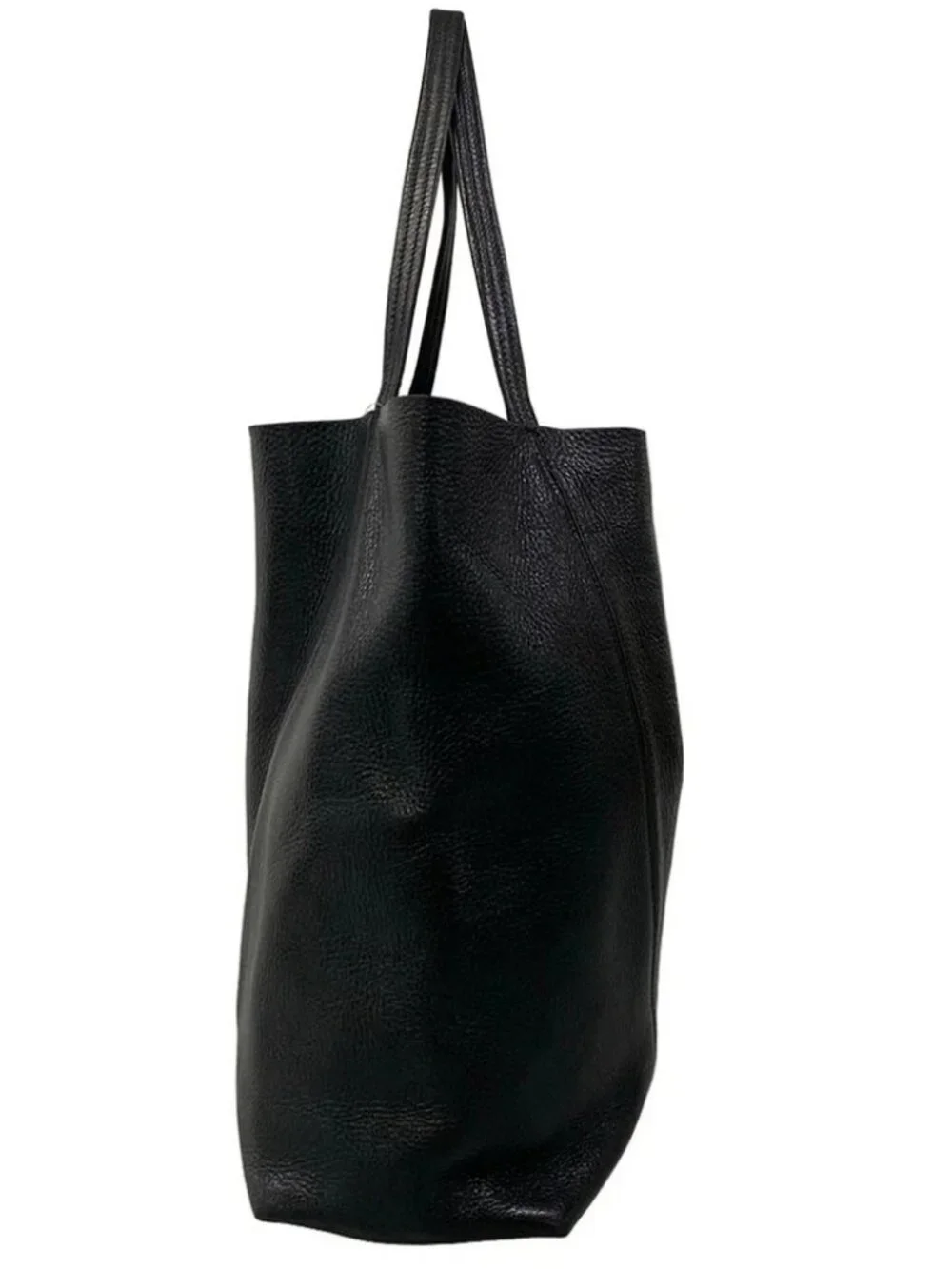 Chloe Spin Large Black Leather Tote Bag